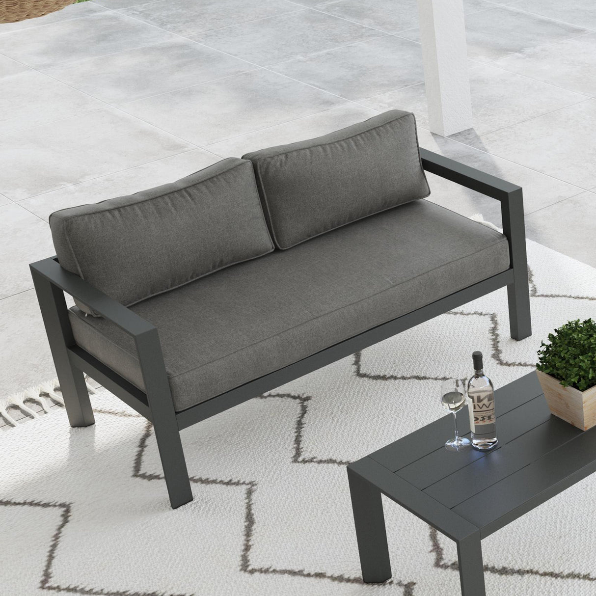 Homestyles Outdoor Aluminum Loveseat 6730-60