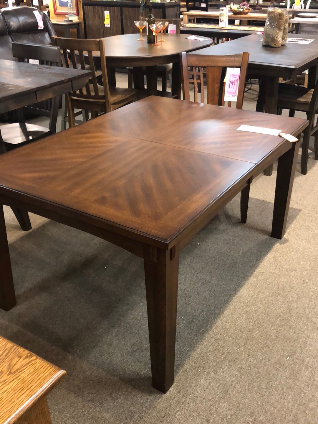 Zahara 78" Leg Table with 18" Leaf