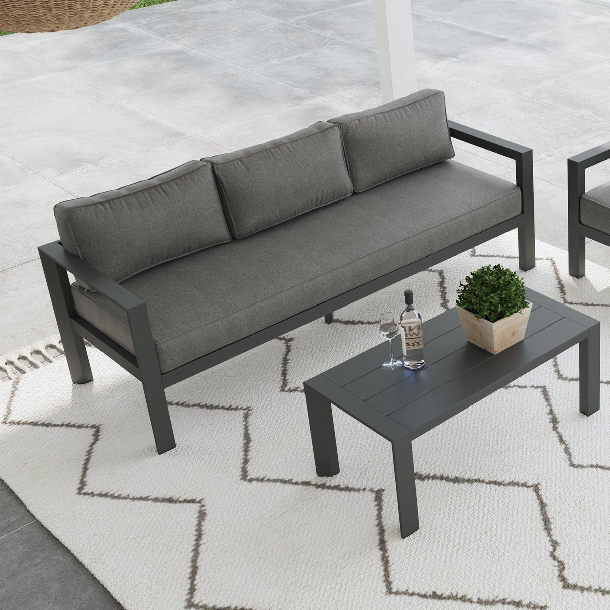 Homestyles Outdoor Aluminum Sofa 6730-30