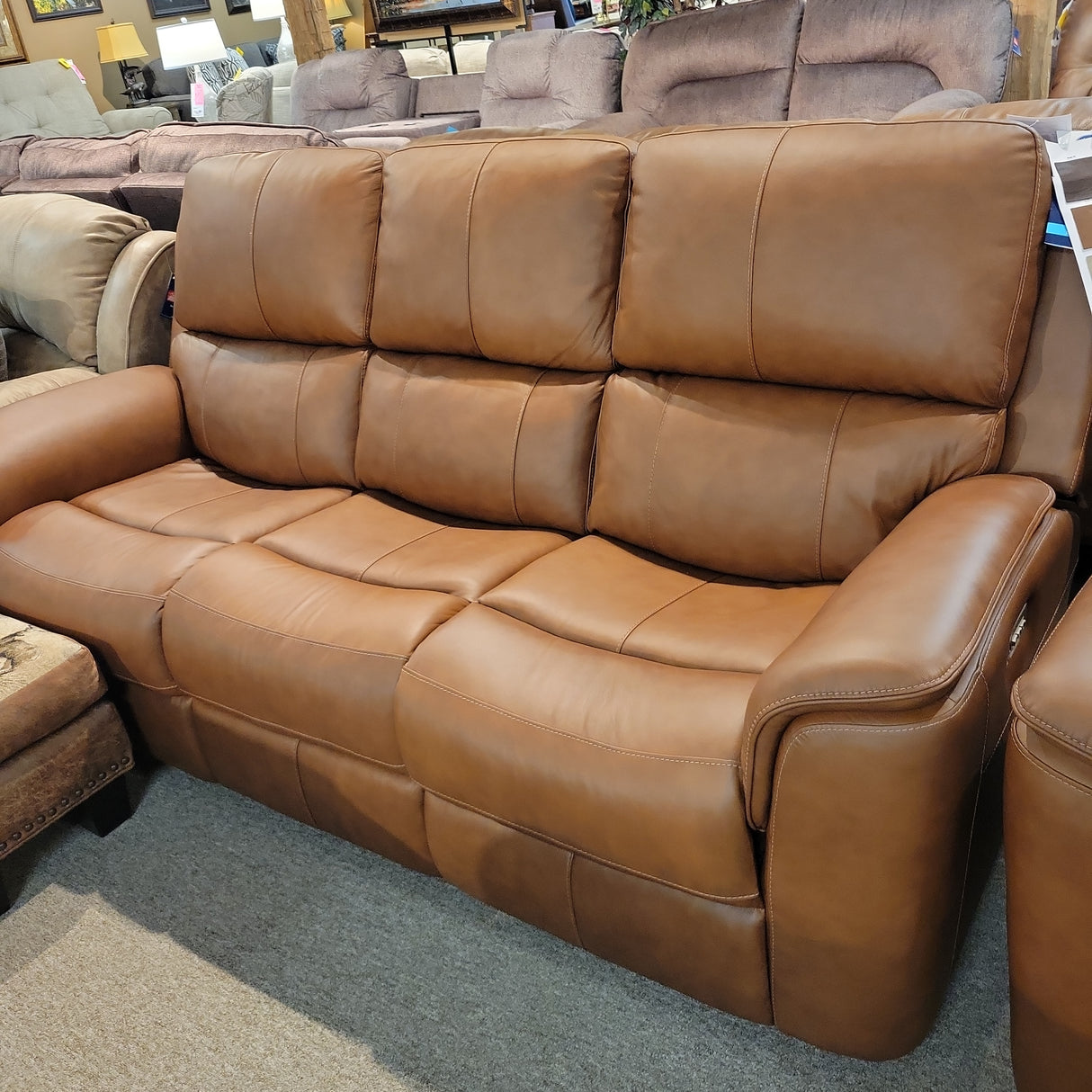 Henry Triple Power Fully Loaded Reclining Sofa ON DISPLAY IN SHOWROOM