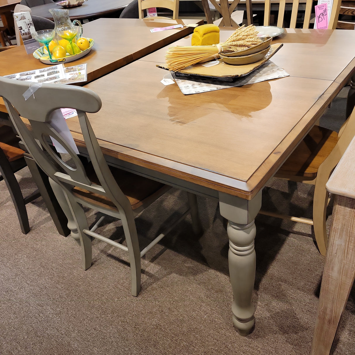 Barnwell 78" Leg Table with 18" Butterfly Leaf