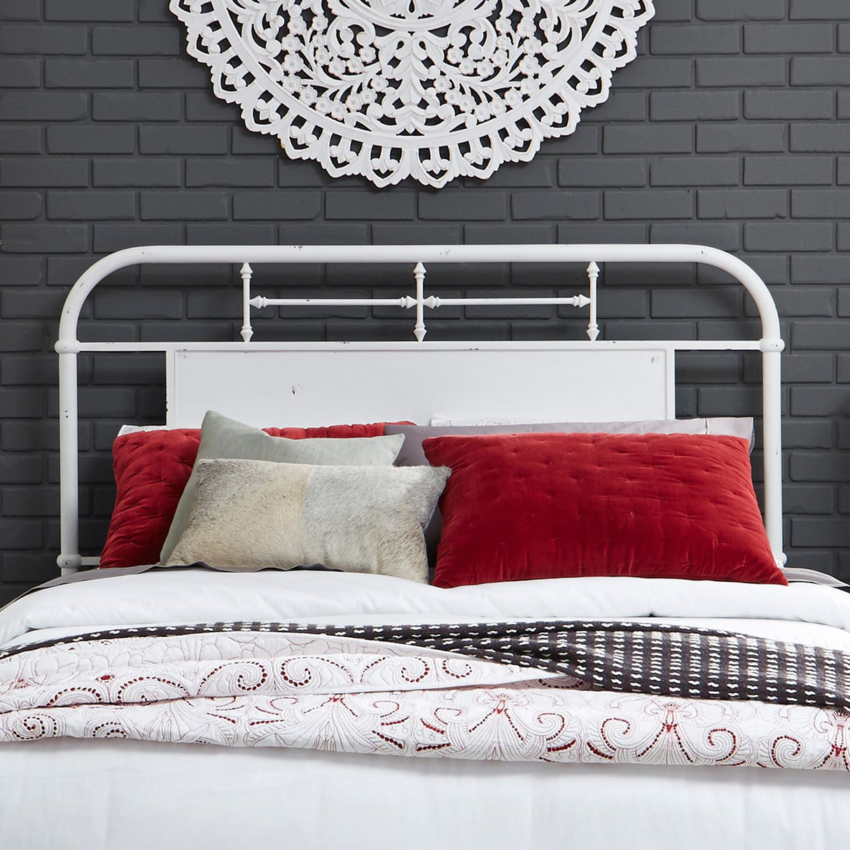 Vintage Metal Headboard Twin