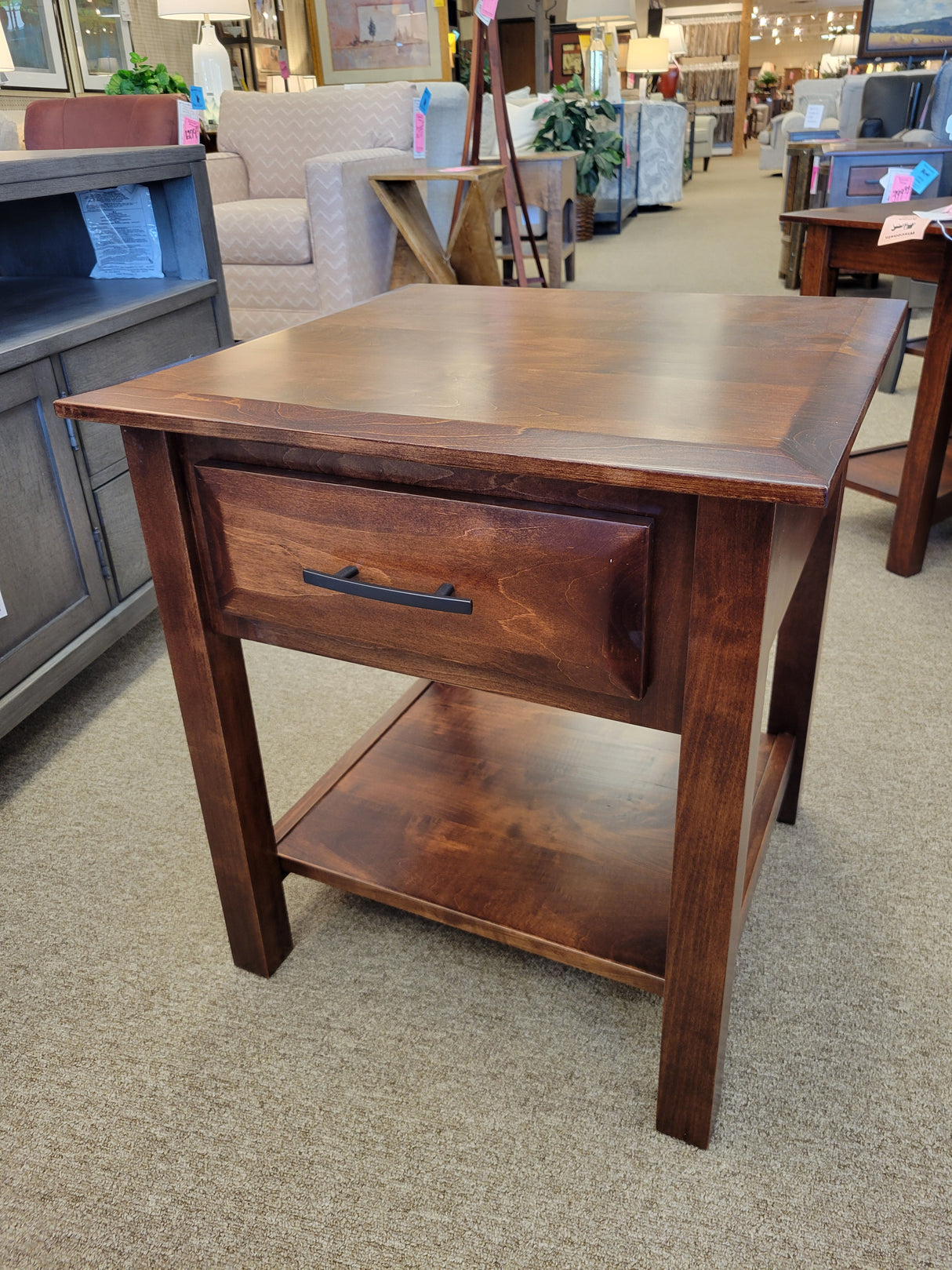 Maple Ridge 1 Drawer Large End Table