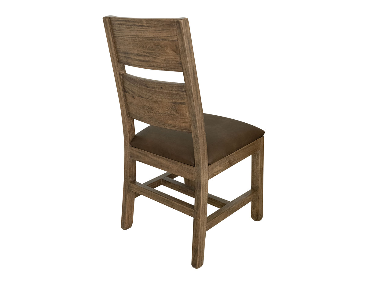 Natural Teca Upholstered Dining Chair