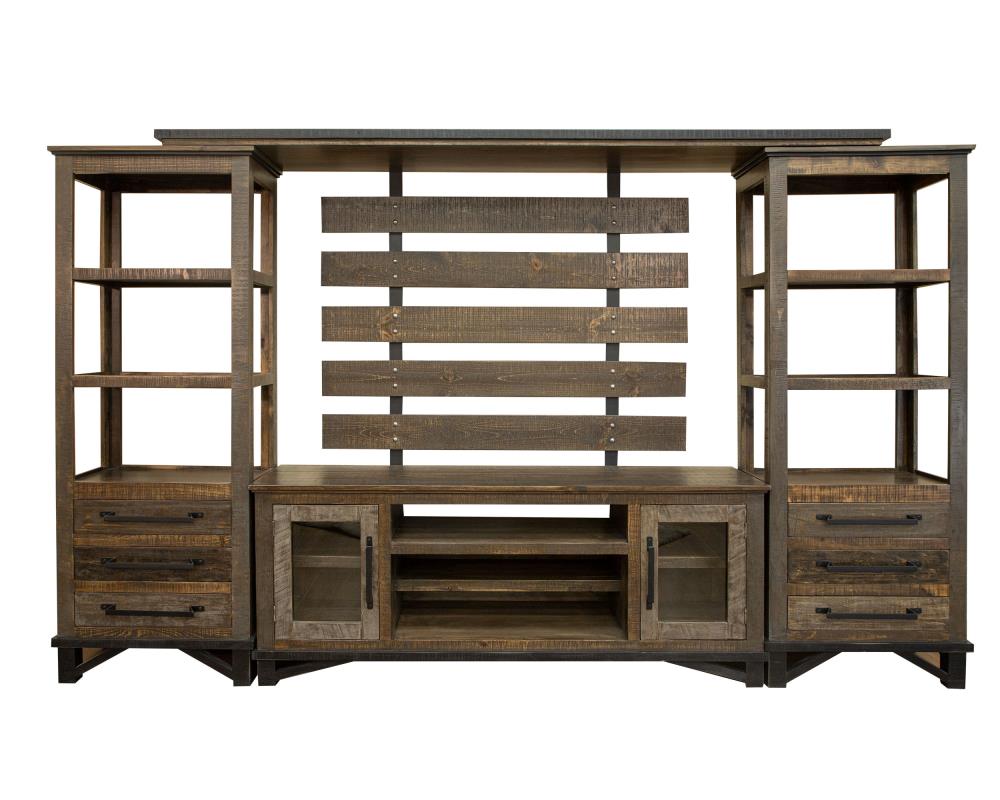 Loft Brown Collection 3 Drawer Pier / Bookcase