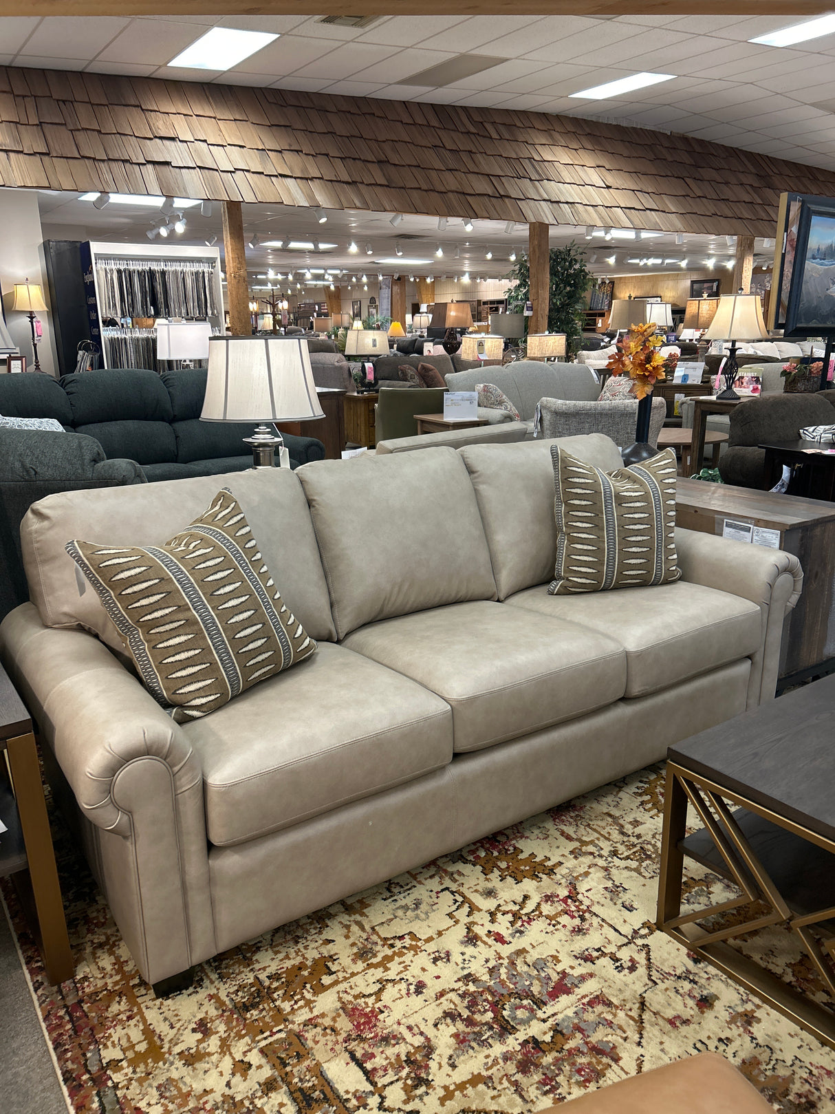 Alessandra Leather Sofa Closeout