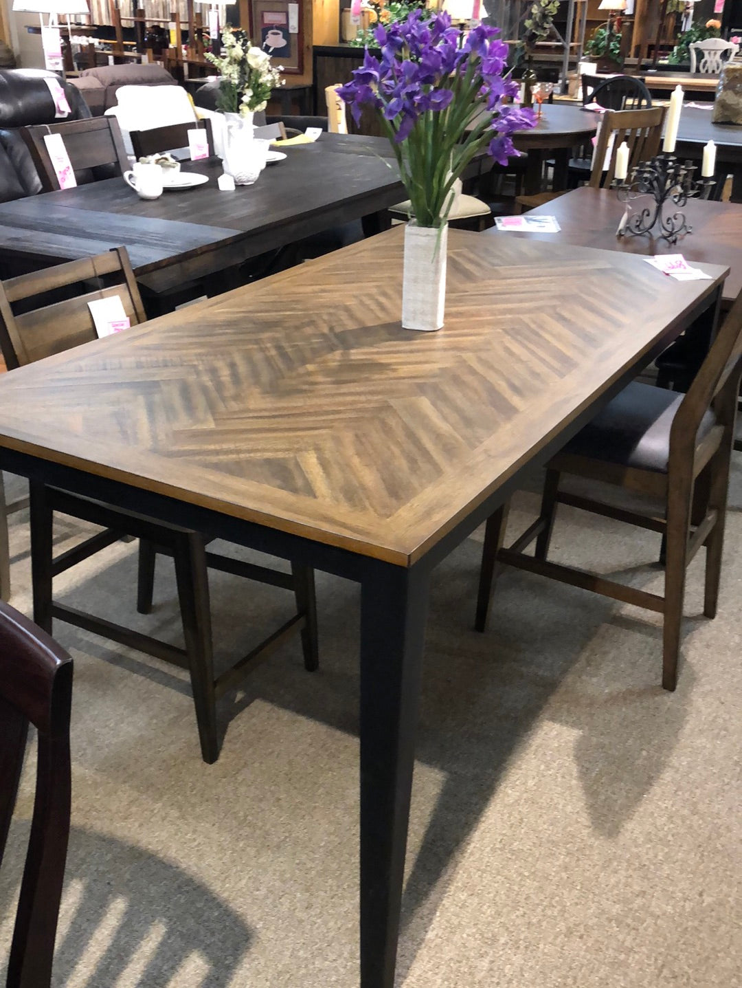 Maxwell 72" Metal Leg Tall Table Counter Height