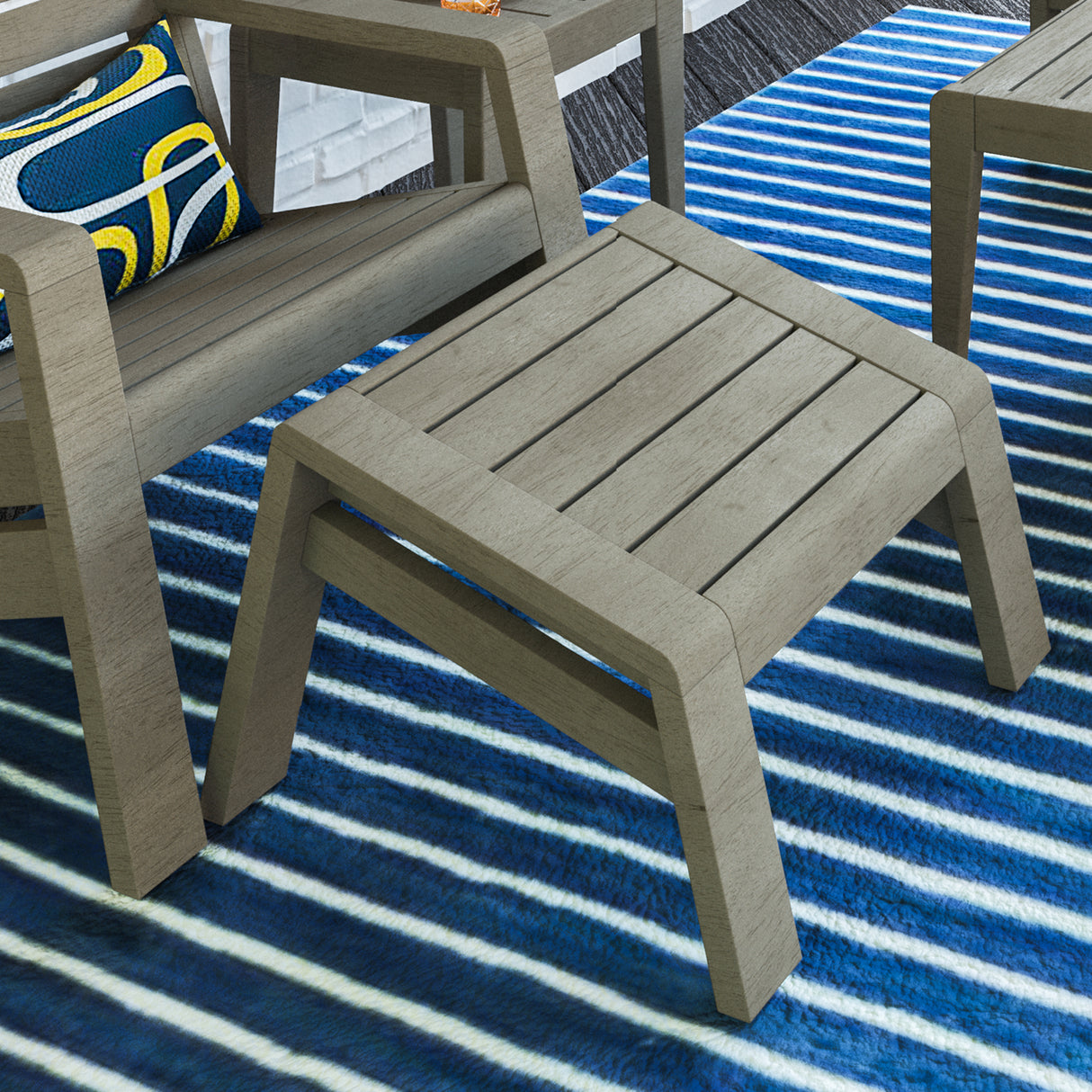 Homestyles Outdoor Lounge Chair with Ottoman 5675-12-90