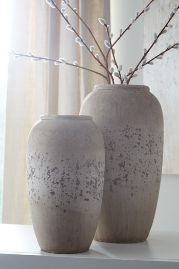 Vase Set (2/CN) Dimitra Brown/Cream