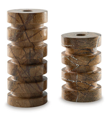 Candle Holder Set (2/CN) Emsleyfield Tan