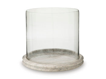 Candle Holder Saskia Clear/Beige