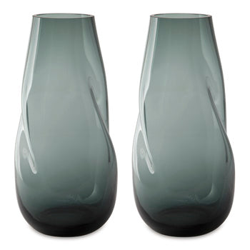Vase (2/CS) Beamund Teal Blue