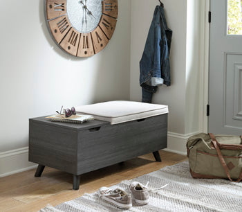 Storage Bench Yarlow Linen/Gray