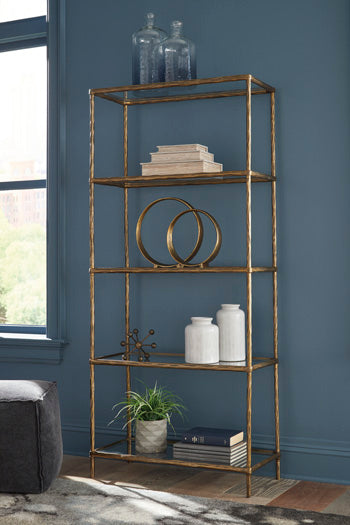 Bookcase Ryandale Antique Brass Finish
