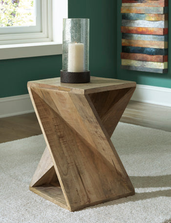 Accent Table Zalemont Distressed Brown