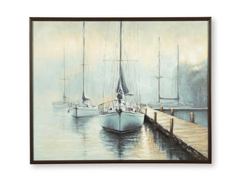 Wall Art Worthney Blue/White/Brown