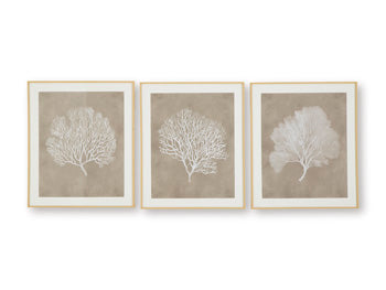Wall Art Set (3/CN) Hendridge Taupe/White