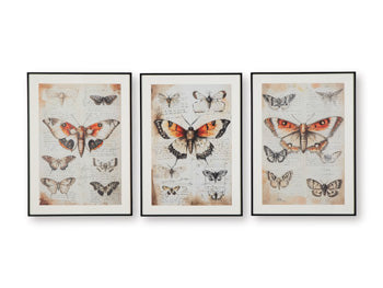 Wall Art Set (3/CN) Jossletts Orange/Black/Ivory