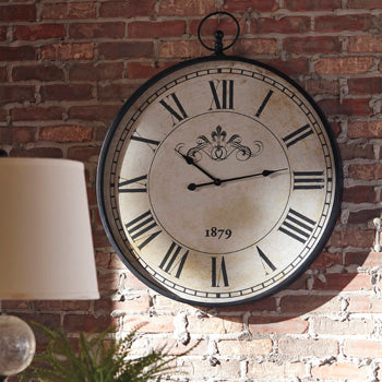 Wall Clock Augustina Antique Black