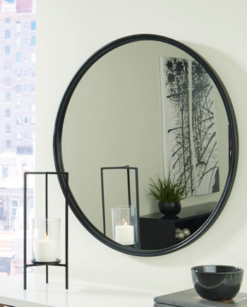 Accent Mirror Brocky Black