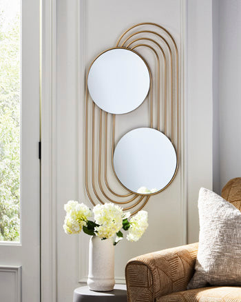 Accent Mirror Warrenley Gold Finish
