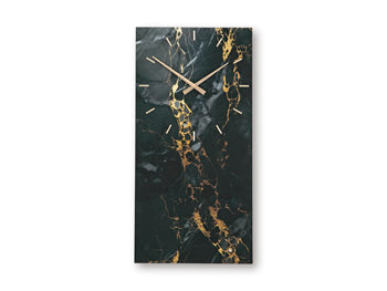 Wall Clock Teague Black/Gold Finish