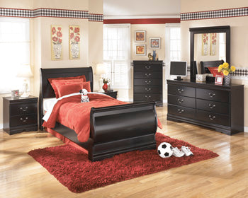 Twin Sleigh Footboard Huey Vineyard Black