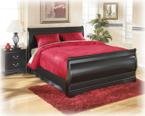 Queen Sleigh Footboard Huey Vineyard Black
