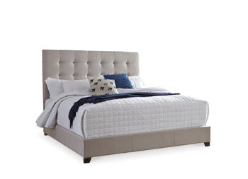 Queen Upholstered Bed Dolante Beige