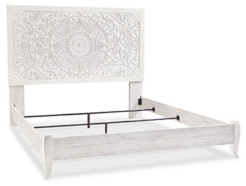 King Panel Footboard w/Rails Paxberry Whitewash