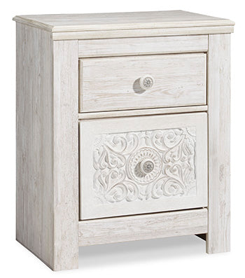 Two Drawer Night Stand Paxberry Whitewash