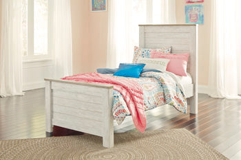 Twin Panel Rails Willowton Whitewash