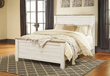 Queen Panel Footboard Willowton Whitewash
