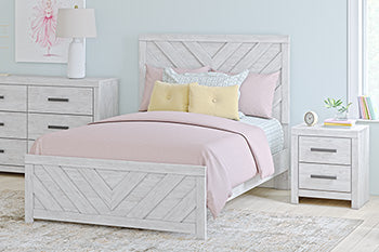 Full Panel Headboard/Footboard Cayboni Whitewash
