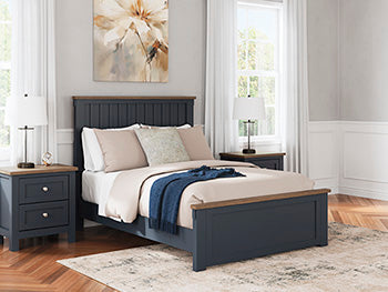 Full Panel Footboard w/Slats Landocken Brown/Blue