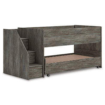 Twin Loft Caster Bed Frandern Gray
