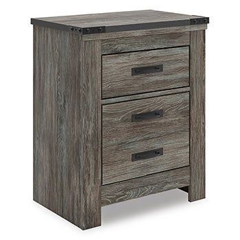 Two Drawer Night Stand Frandern Gray