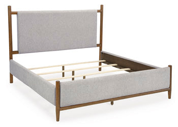 Cal King Upholstered Rails Lyncott Brown
