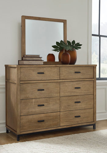 Bedroom Mirror Tomtyn Light Brown
