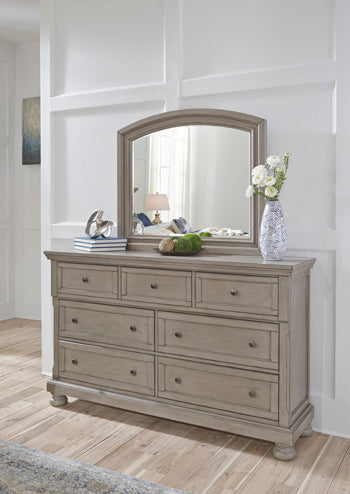 Bedroom Mirror Lettner Light Gray