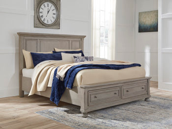 King Rails with Roll Slats Lettner Light Gray