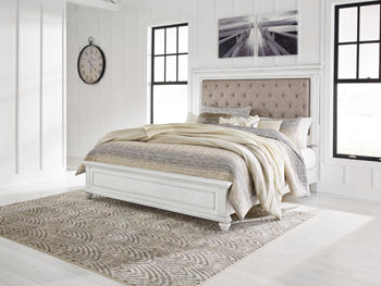 King/Cal King Panel Footboard Kanwyn Whitewash