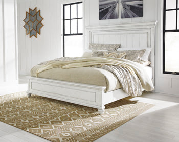 Cal King Panel Rails Kanwyn Whitewash