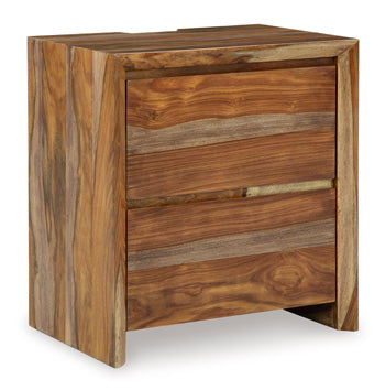 Two Drawer Night Stand Dressonni Brown