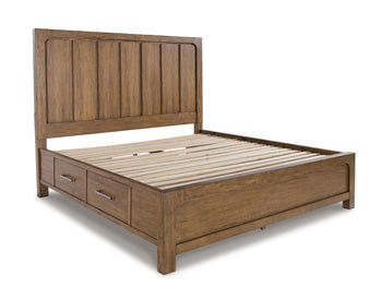 Cal King Storage Rails Cabalynn Light Brown