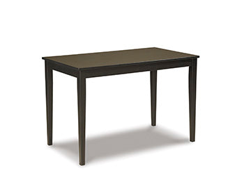 Rectangular Dining Room Table Kimonte Dark Brown