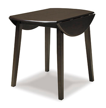 Round DRM Drop Leaf Table Hammis Dark Brown