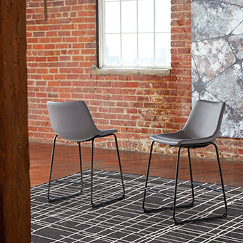 Upholstered Barstool (2/CN) Centiar Gray