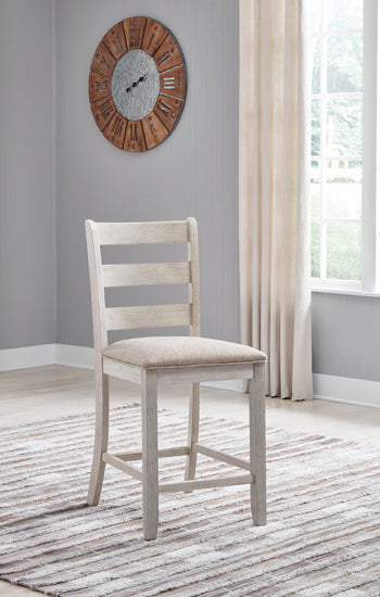 Upholstered Barstool (2/CN) Skempton White/Light Brown