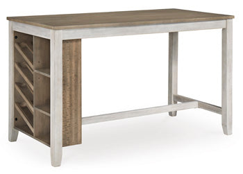 RECT Counter Table w/Storage Skempton White/Light Brown